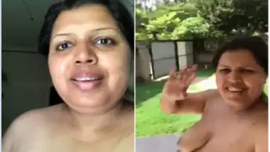 Curvy Indian woman walks naked on patio and even records porn clip