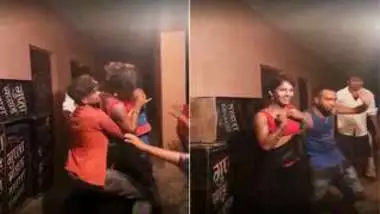 Indian girl dances but men try to feel her XXX charms up all together